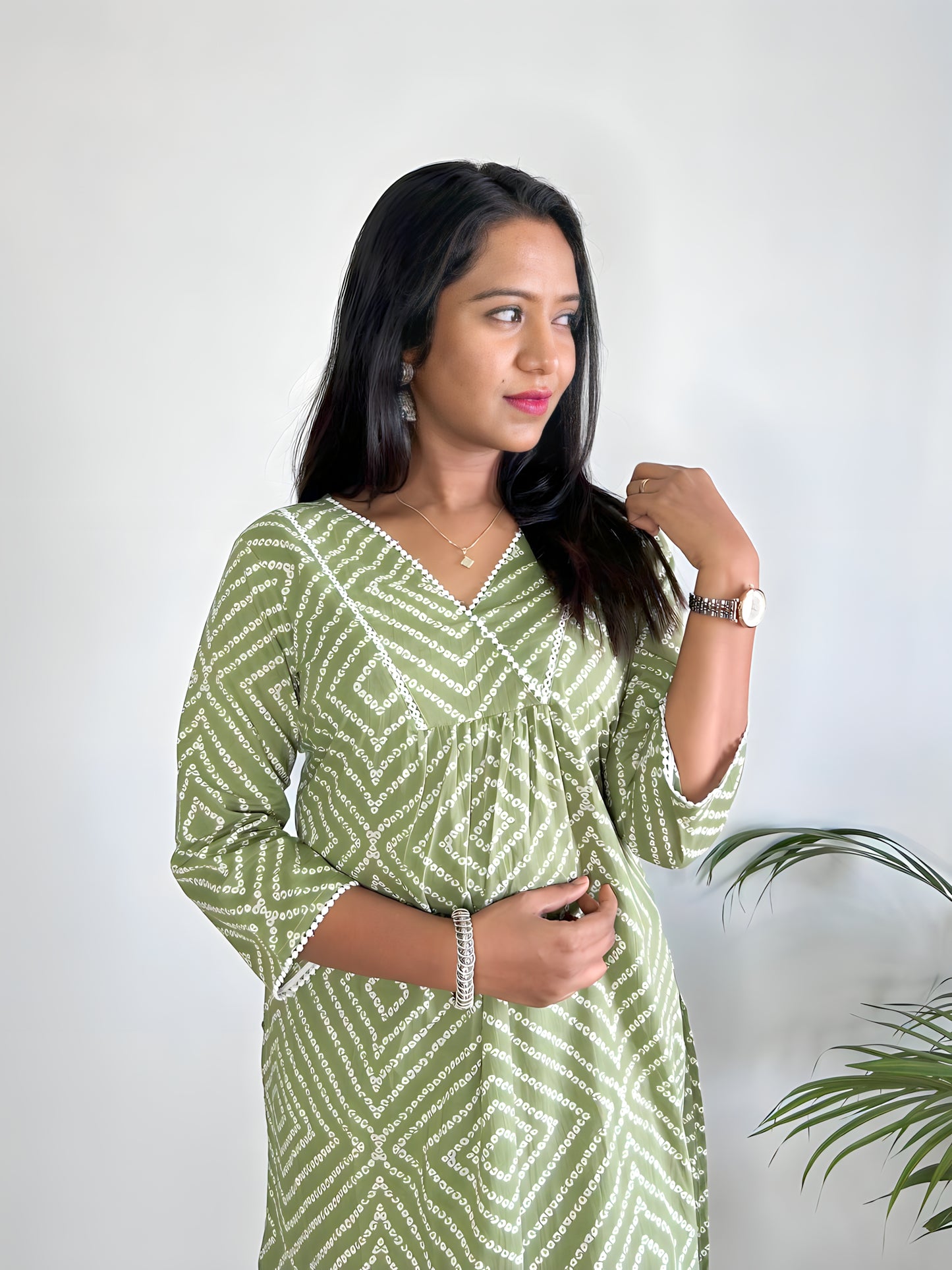 Cotton A-Line Kurta Set