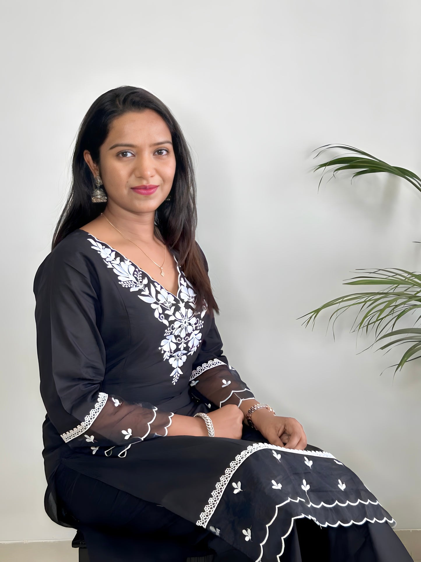 Floral Embroidery Kurta Set