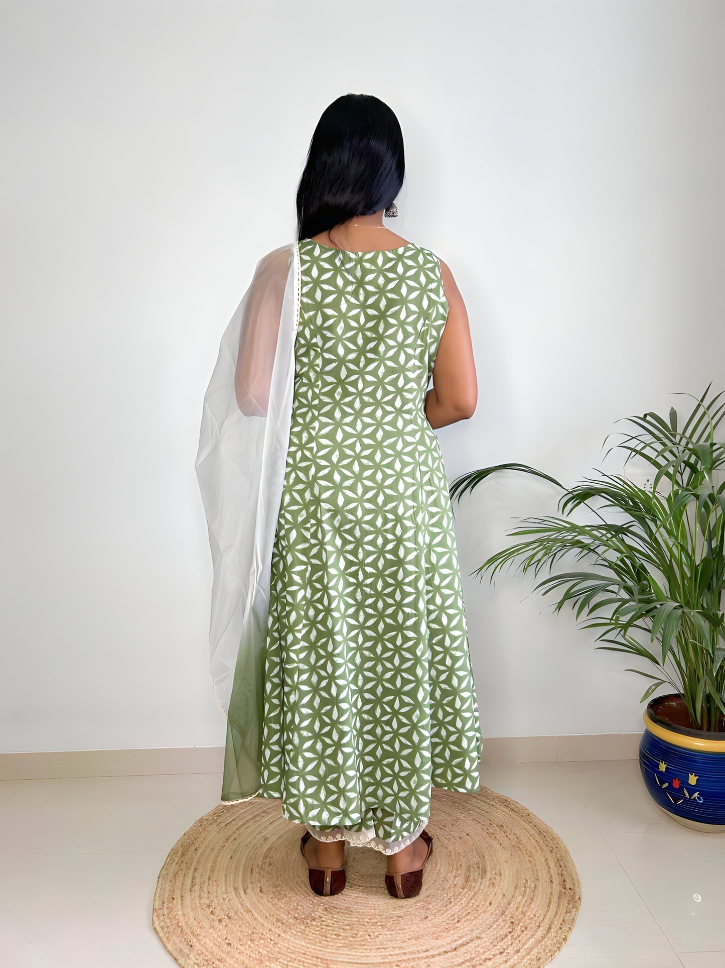 A-Line Kurta with Pant an Dupatta