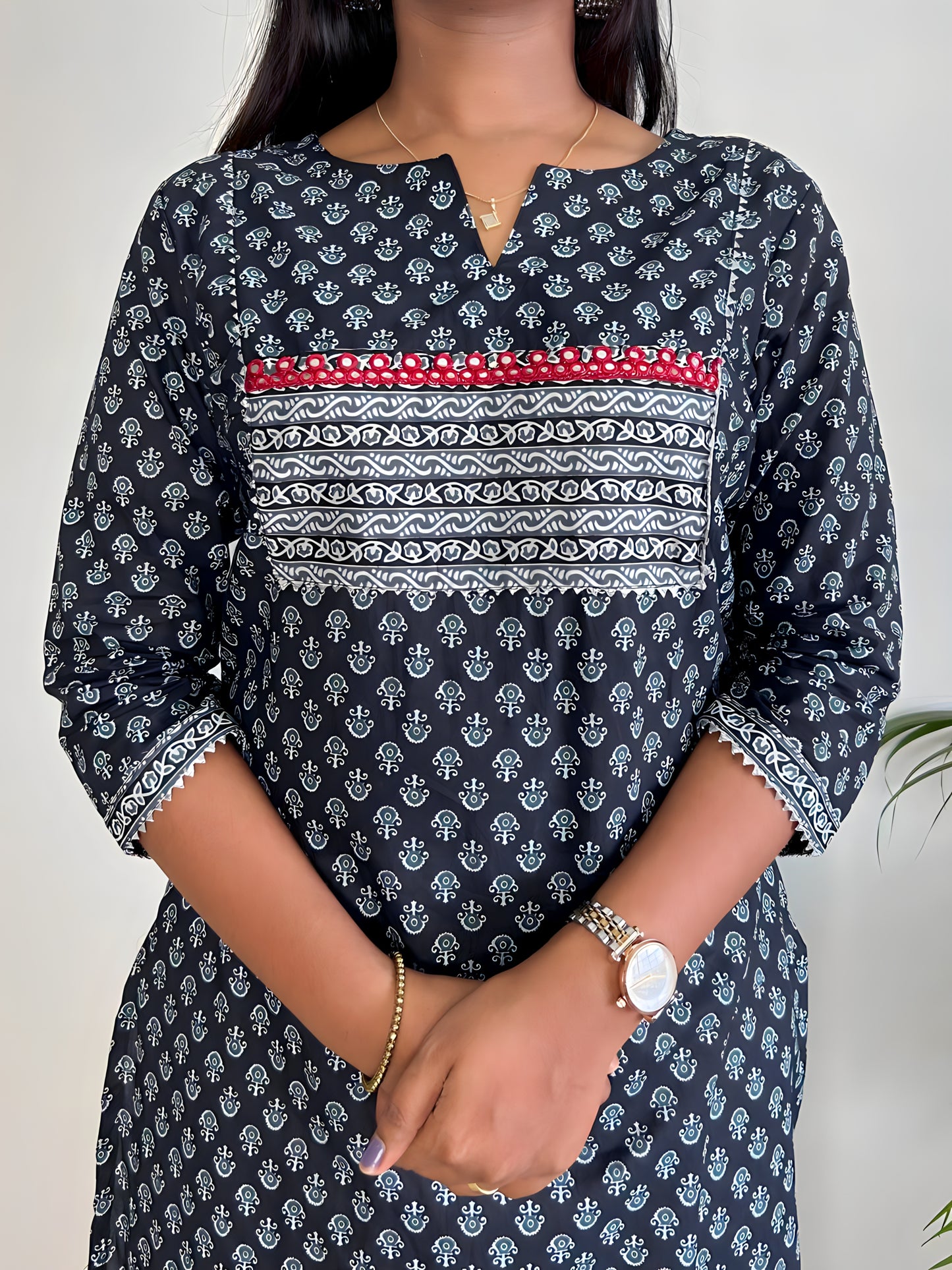 Floral Printed Cotton Kurta