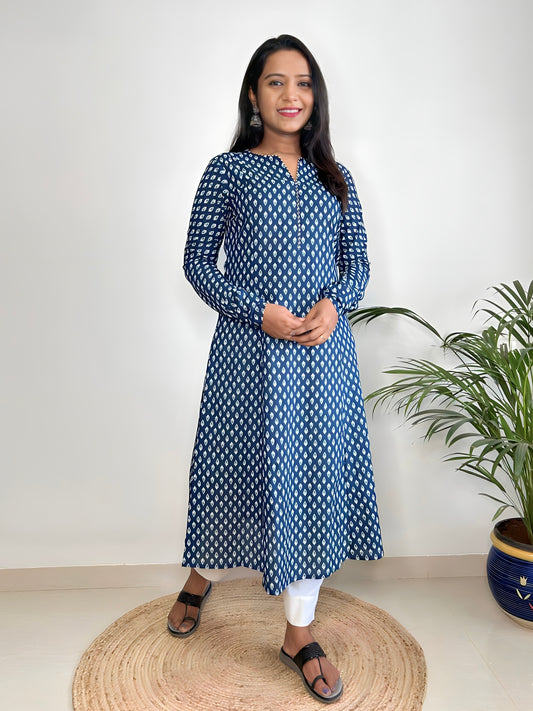 Floral Printed Cotton Kurta