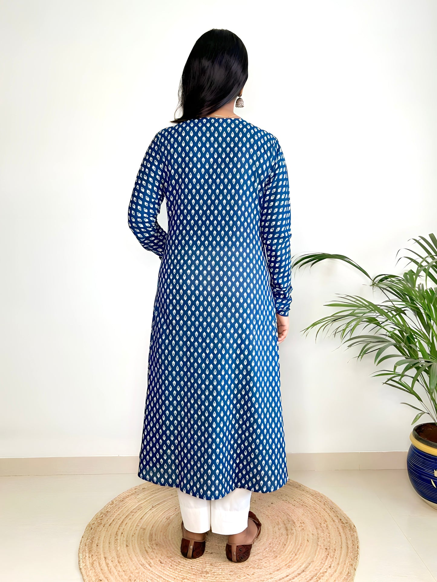 Floral Printed Cotton Kurta