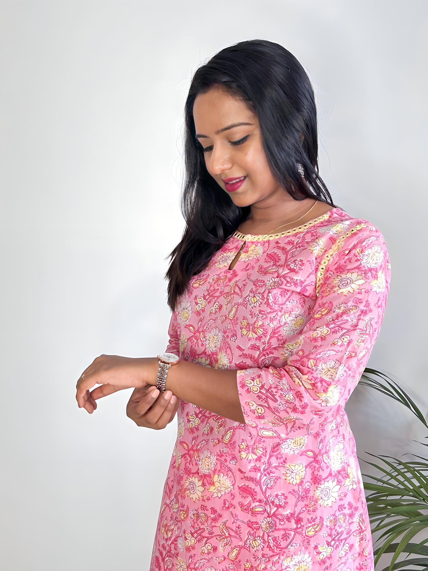 Floral Printed Cotton Kurta