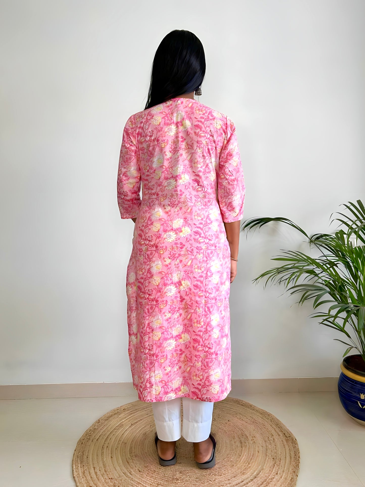 Floral Printed Cotton Kurta