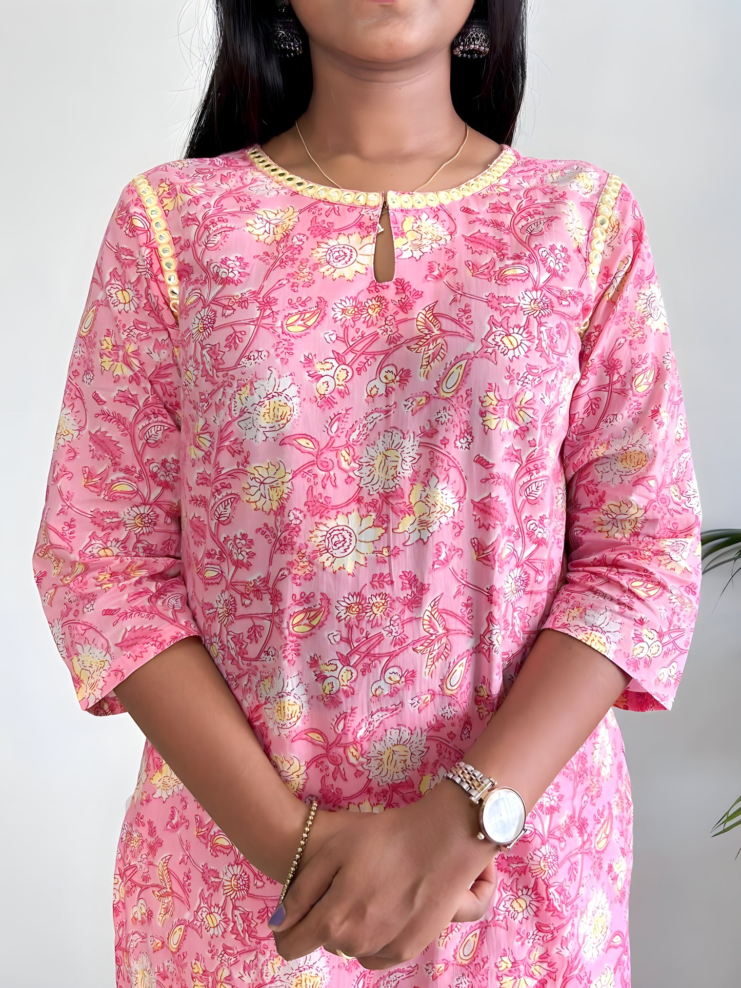 Floral Printed Cotton Kurta