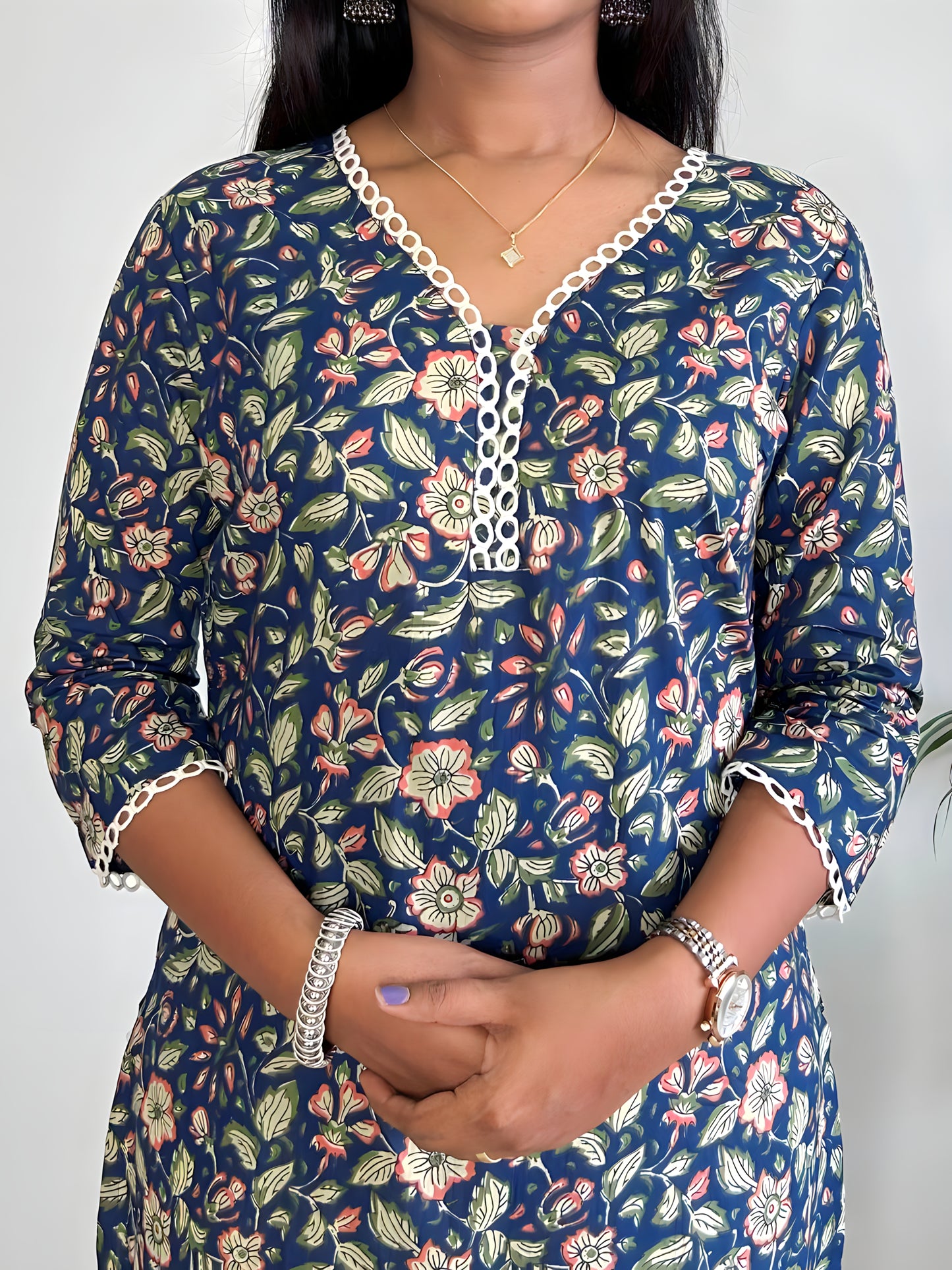 Floral Printed A-Line Kurta