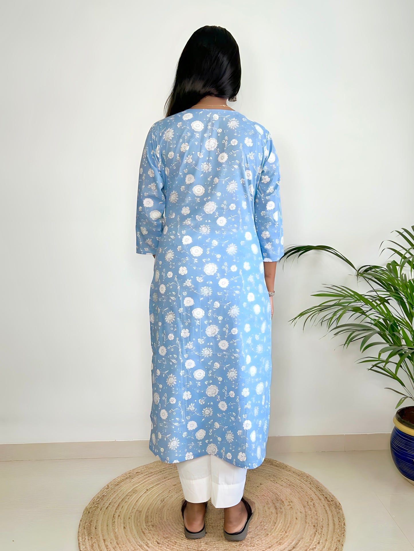 Floral Printed Cotton Kurta