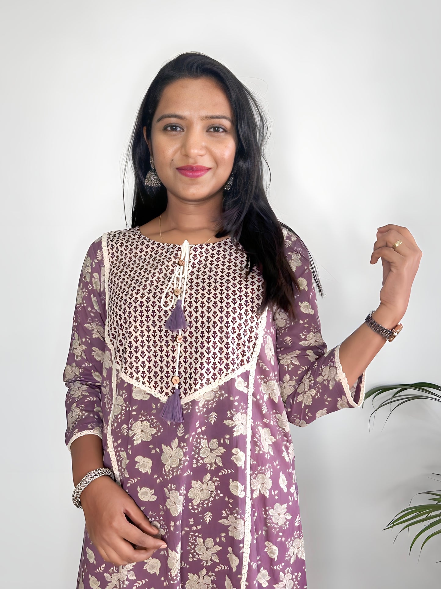 Floral Cotton Kurta Set